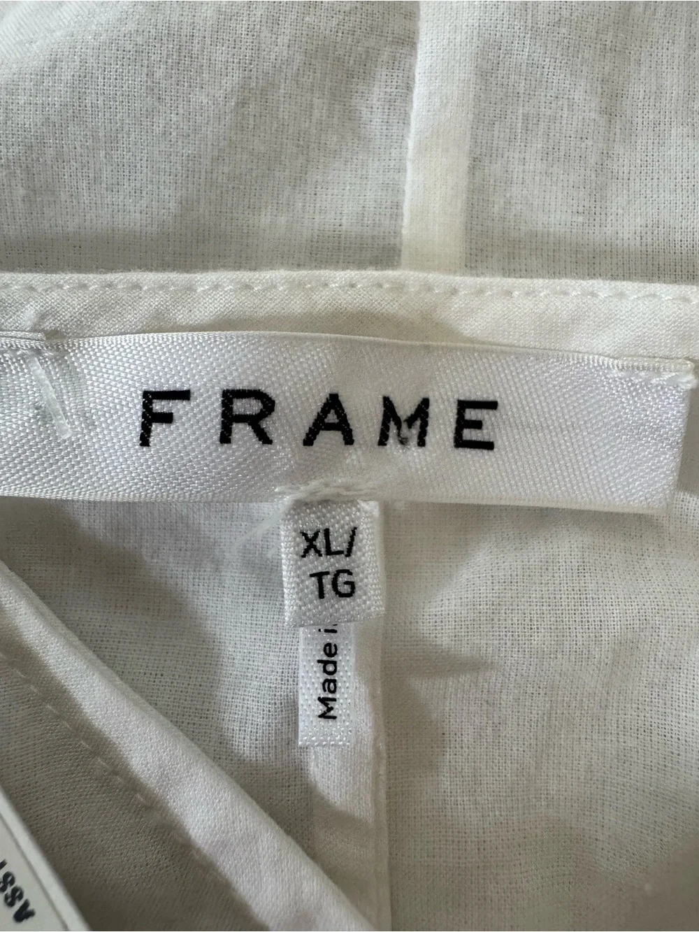 Frame NWT White Cotton Slip Dress XL - Picture 5 of 8